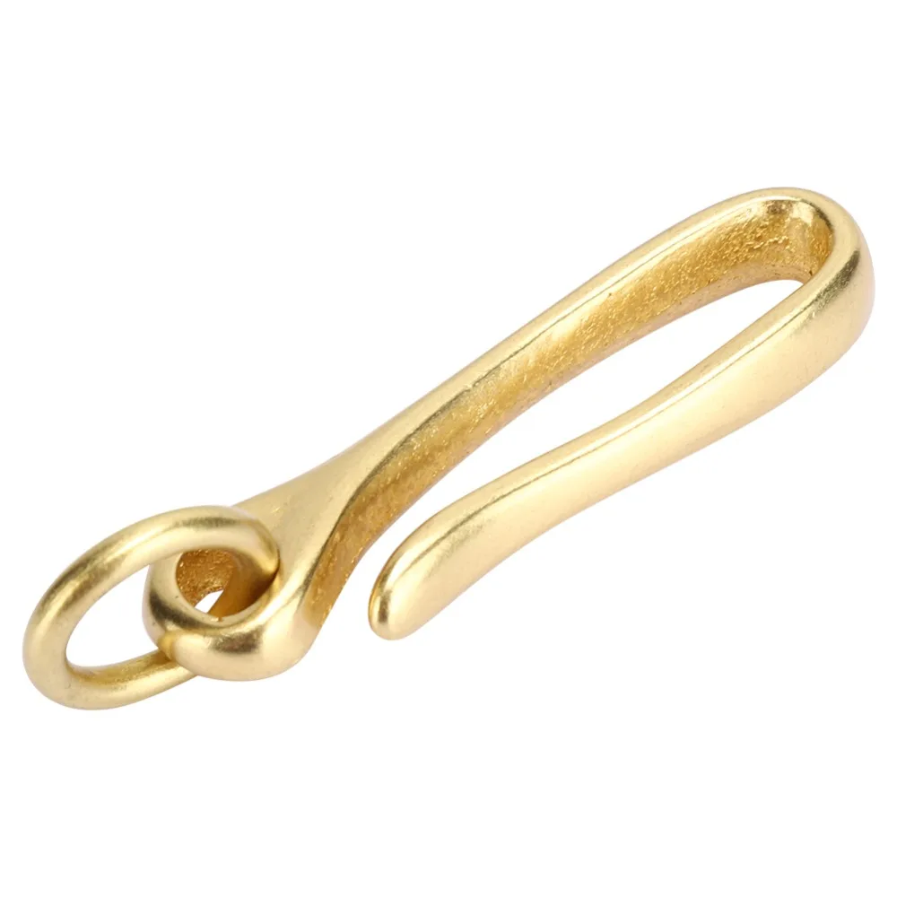 2pcs Durable Heavy Duty U Shaped Key Chain Brass Fish Hook Keychain Belt Clip Holder Car Keychain Hook Car Use