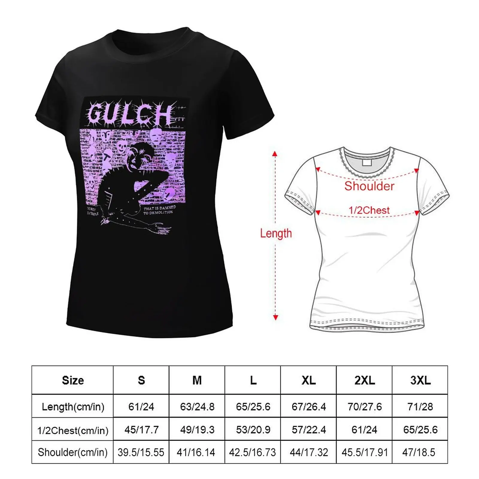 gulch top T-Shirt heavyweights blanks aesthetic clothes funny Womens clothing