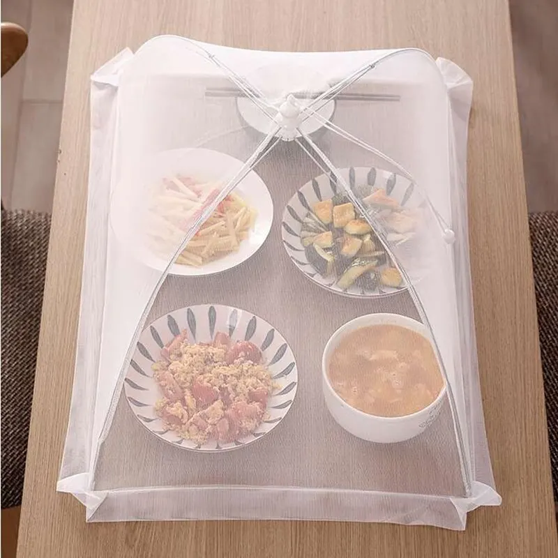 Food Cover Mesh Folding Washable Flies Tables Cover Insect Proof Protective Dish Covers Home Kitchen Storage Accessaries