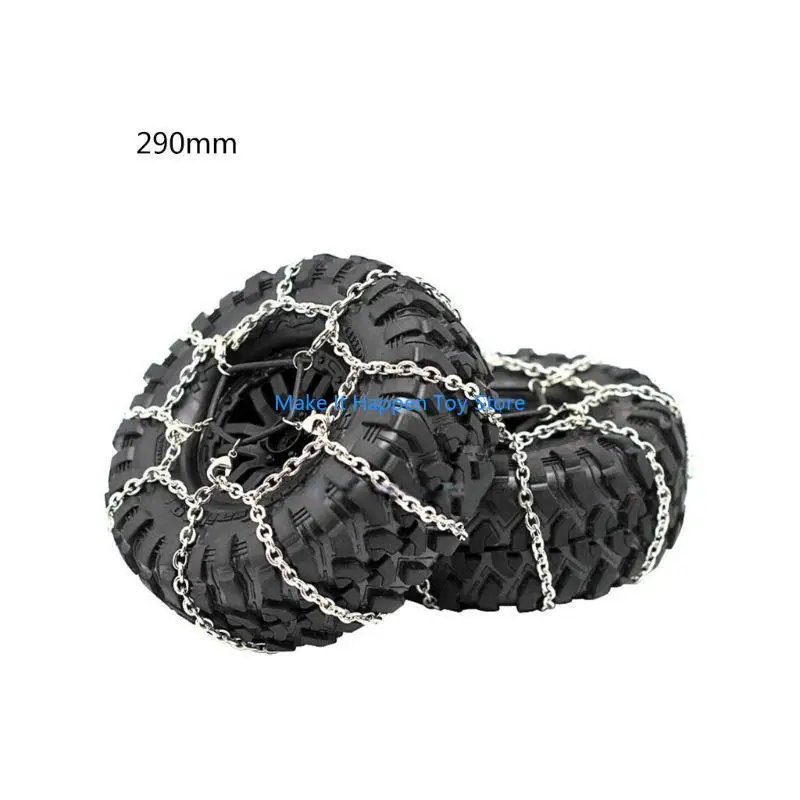 28ec 2pcs 1/10 سلسلة ثلج من الصلب الزاحف لـ 1.9 زاحف إطار 1:10