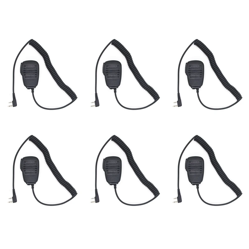 6X Shoulder Remote Speaker Mic Microphone PTT For ICOM IC-V8 V85 IC-F21 F20 F3 F4GS