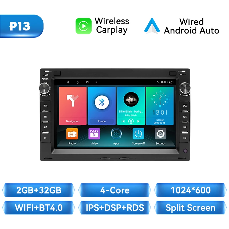 Android 14 Autoradio Speler Voor VW PASSAT B5 MK4 MK5 SHARAN Jetta Bora Polo TRANSPORT T5 CITI CHICO 128 GB GPS 4G Wifi Multimedia
