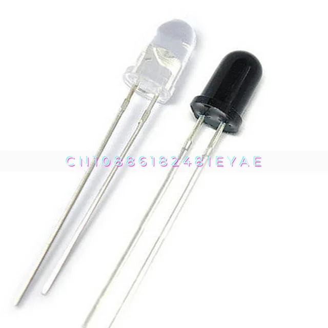 

5MM Infrared Emitting Tube + Infrared Receiving Tube, Infrared Pair Tube F5 Round Head LED Type (10 Pairs)