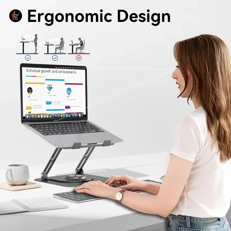 other computer accessories collapsible ergonomic aluminium vertical ertical  360 rotation height adjustable laptop stands