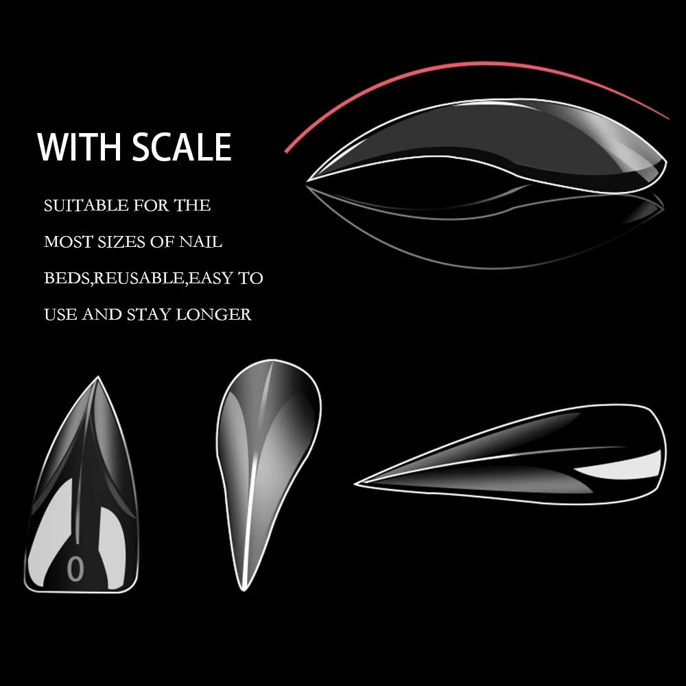 120pcs Curved Stiletto Nail Dual Forms for Poly Nail Gel 3D Eagle Claw Hawk Curve Sculptural Nails Reusable Full Cover Molds