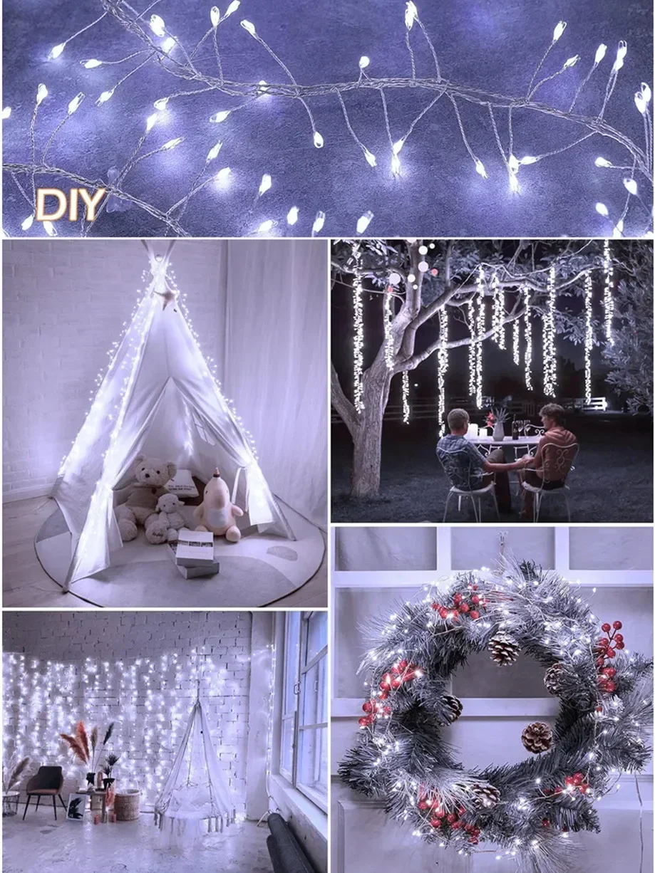 3/6M USB Powered Remote Control Fairy Lights for Wedding Christmas Party Garden Decoration Firecracker String LED Lights