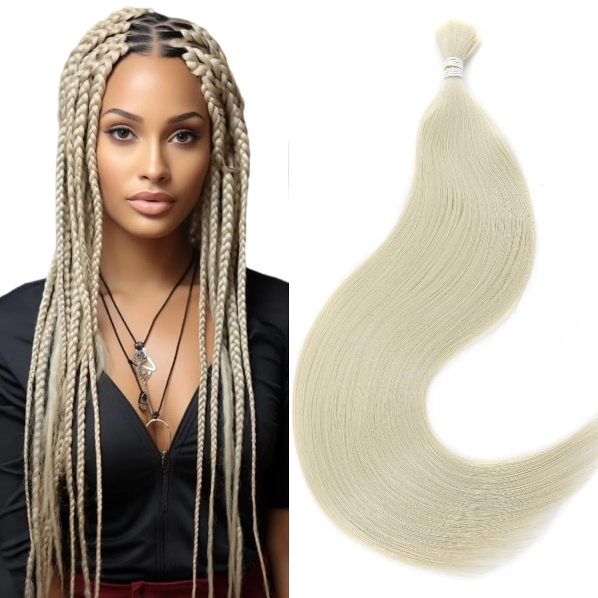 

Синтетические прямые волосы для плетения, 28 дюймов/70 см, без тресса, 100 г, из органического волокна, 1 упаковка, 1 пучок