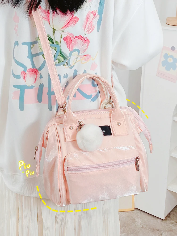 

Large Capacity Canvas Crossbody Bag Women's Backpack Student Single Shoulder Mobile Phone Bag Handheld Bag Double Shoulder Bag