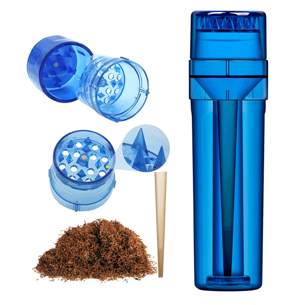 New 3 in 1 Tobacco Grinder with 110mm Rolling Roller Tube Cigarette Filling Dry Herb Crusher Grass Storage Smoking Accessories