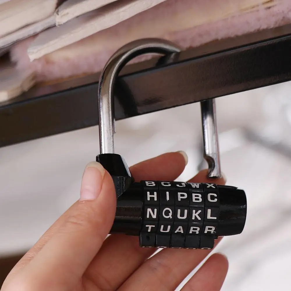 Security 5 Letter Combination Padlock Safely Code Changeable Code Password Lock Zinc Alloy Anti-theft Travel Password Lock view 6