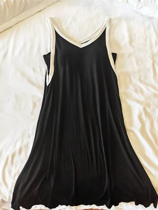 

plus Size Slimming Strapl Sp Dr Cover up mid Length Vest Sle Summer Comfortable Home Clothes Easy to Wear out