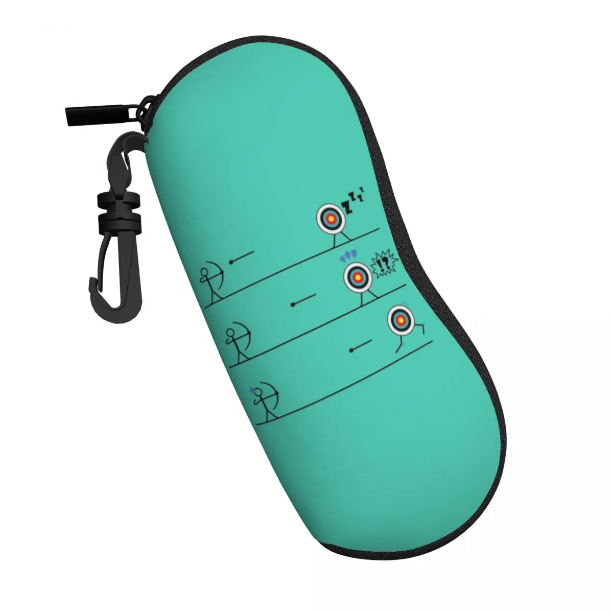 Custom Running Archery Target Shell Eyeglasses Case Women Men Cool Archer Bow Hunting Glasses Case Sunglasses Box Pouch