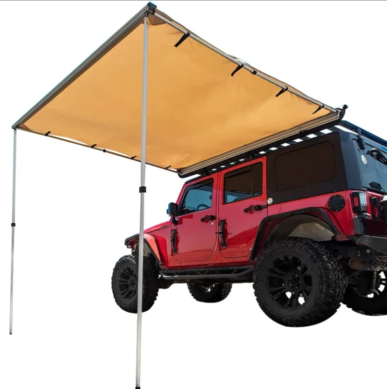 Outdoor Camping Travel  UV50+ Car Side Awning Rooftop Pull Out Tent Shade Shelter PU2000mm  portable foldable connectable canopy