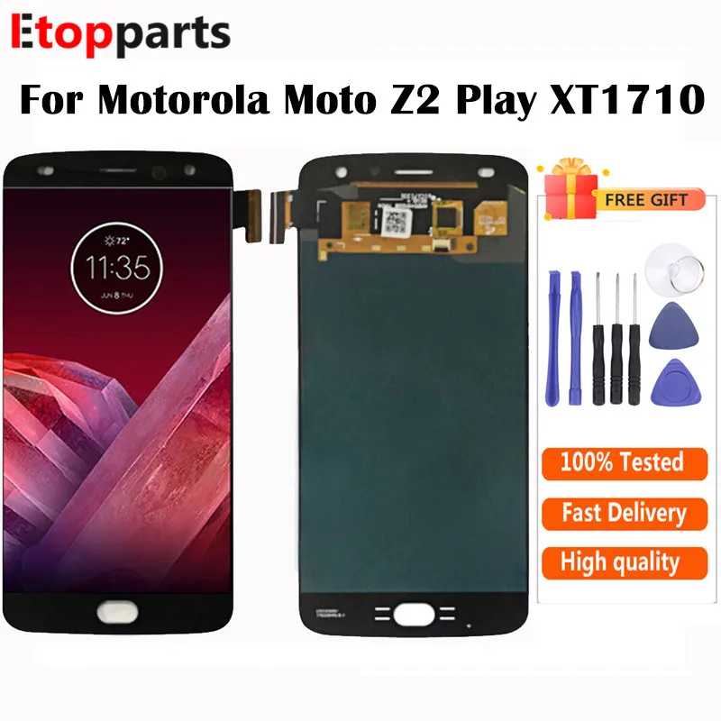 Go! 5.5 inch OLED For Motorola Moto Z2 Play LCD XT1710-02 XT1710-06 XT1710 Display Touch Screen Replacement Free Shipping