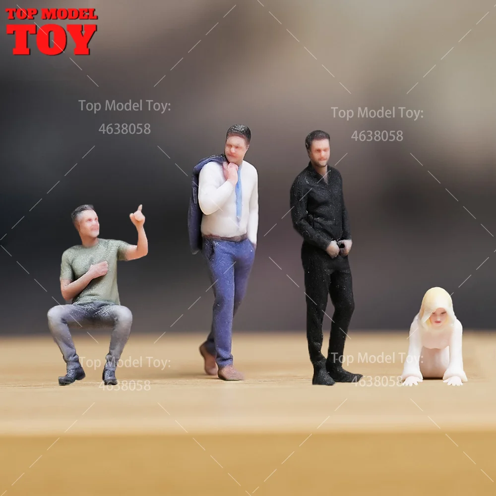 

1/64 1/87 1/43 1/24 1/18 Scale Europe and America Street Photography 3D Print Female Male Scene Props Figures Model For Cars Toy