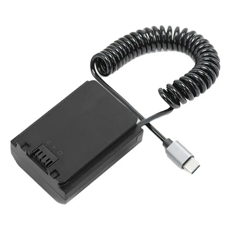 DTB7 NP-FZ100 Dummy Battery Type-C to DC Power Adapter for Sony A6600 A7M3 A7R3 A7R4 A9 FX3 Camera, USB-C PD Power Supply