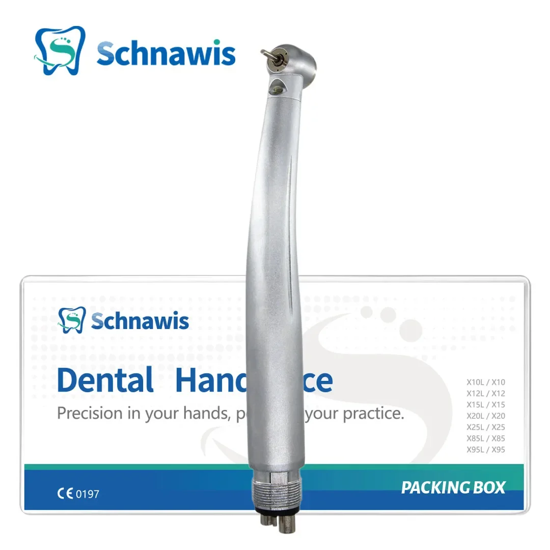 

Schnawis Dental LED E-generator Push Button High Speed Handpiece Air Turbine Triple Water Spray Hand piece 4hole 2hole Engine