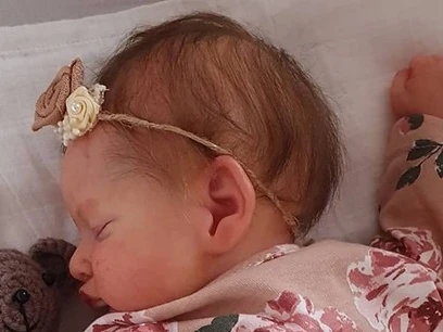 48cm artesanal reborn dormindo rosalie bebê bonecas pele 3d com cabelo de raiz de mão pele 3d com veias visíveis boneca de arte colecionável