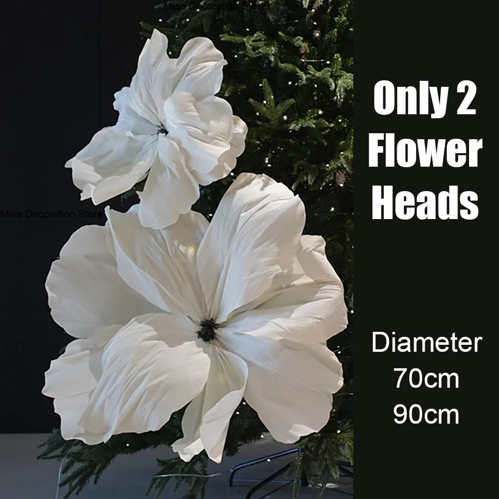 Giant Artificial Flowers Christmas Tree Decorations Paper Handmade Flower Wedding Xmas Ornaments Garden Decoration Home Decor image 3