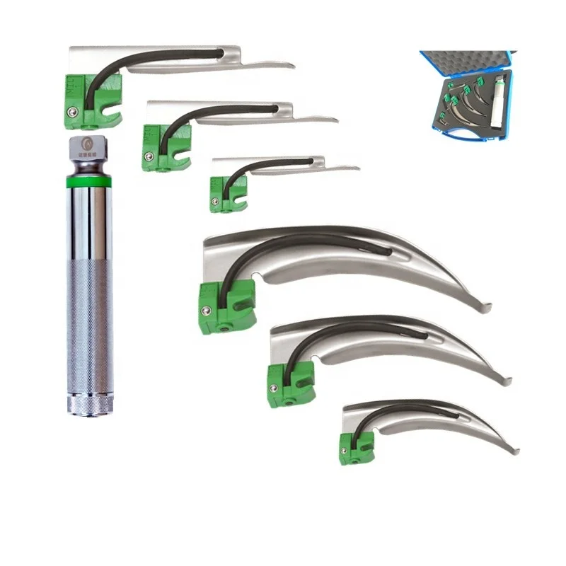 ENT portable Medical instruments Fiber optic laryngoscope with CE approval Laryngoscope for airway intubation