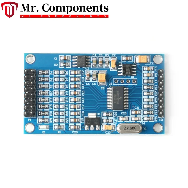 1PCS ADS1256 24bit 8 Channel ADC Module High Precision 30ksps ADS1256IDB AD Collecting Data Acquisition Board 5V SPI Interface