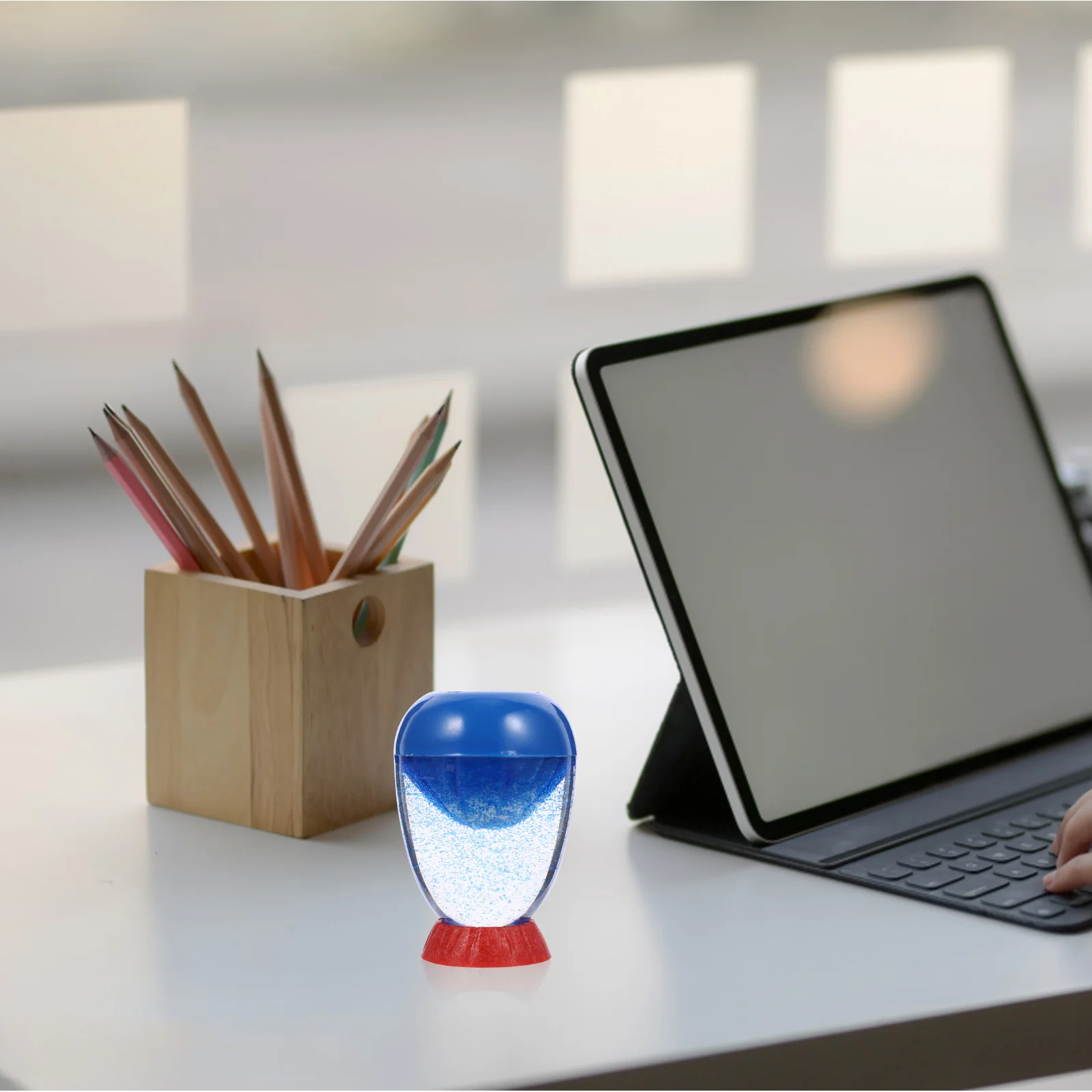 

Volcanic Eruption Sand Timer Resin Hourglass Decorative Desktop Ornament Floating Simulation Creative Desk Clock Timer