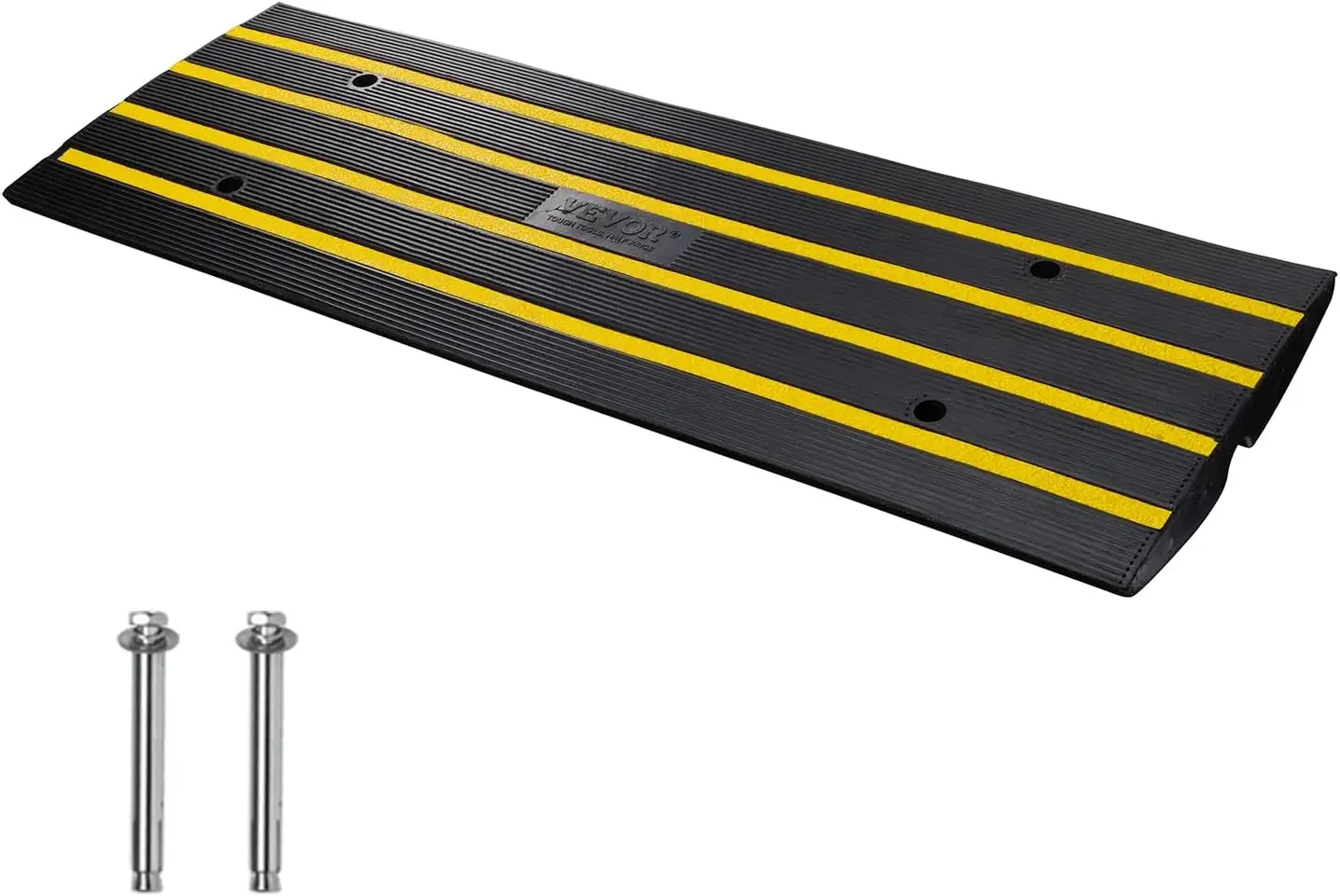 Rubber Curb Ramp for Driveway 1 Pack, 15T Heavy Duty Sidewalk Curb Ramp, 2.6