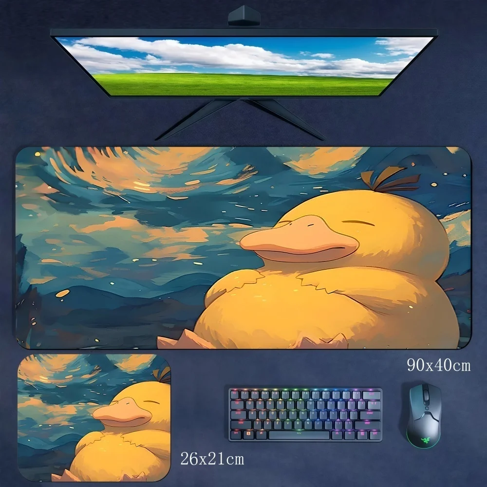 High Definition Multi-size Pokmon Pasyduck Non-slip Dirt Resistant Rubber Mouse Pad Large Size Computer Keyboard Pad Table Mat