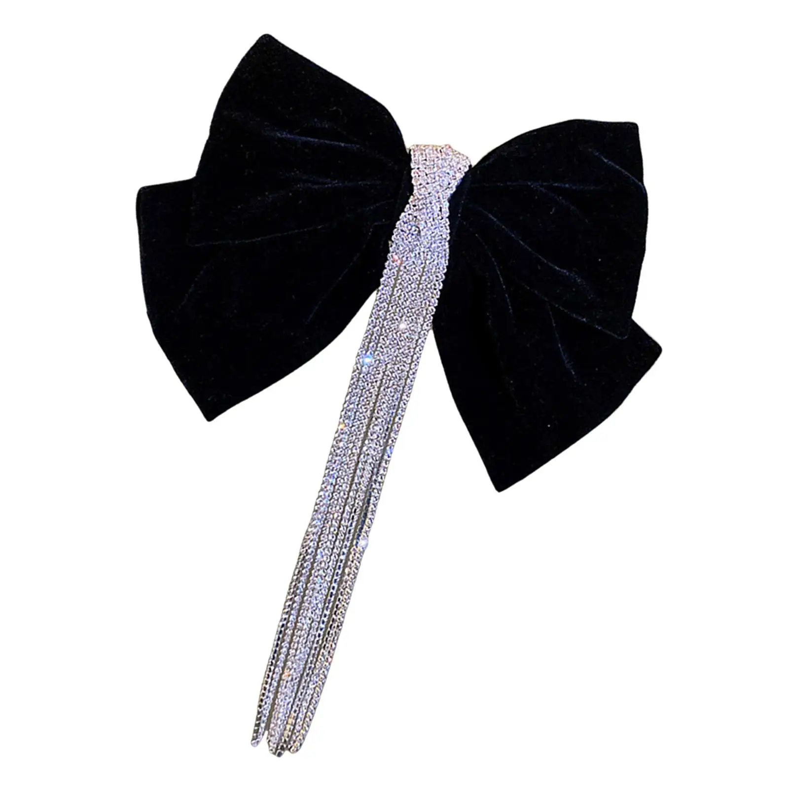 

Ladies Bowknot Fringe Hair Clip Gift Ponytail Holder Hairpin for Party Anniversary