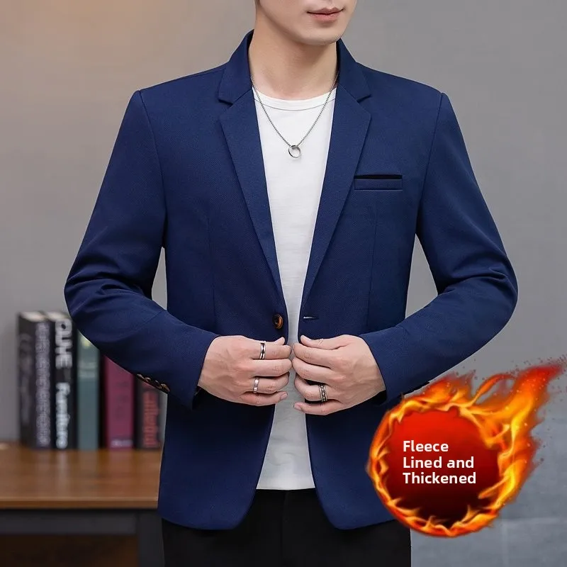 

Faionable Мужское приталенное пальто на подкладке Fce, весенне-осеннее джем-сли, корейская версия, повседневное пальто, костюм Ele Long Sve