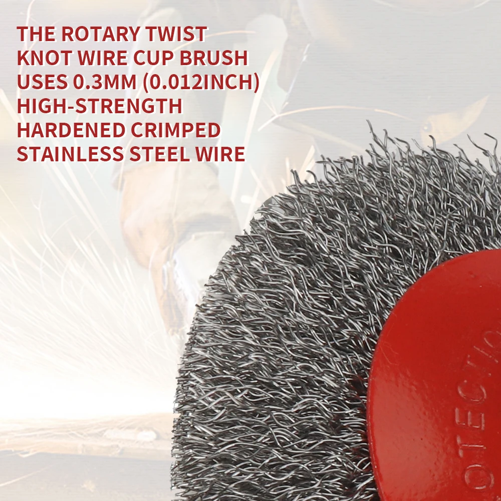 SI FANG 4 Inch 100mm Stainless Steel Wire Wheel Brush for Bench Grinder - Abrasive Polishing Cleaning Paints Tools & Parts