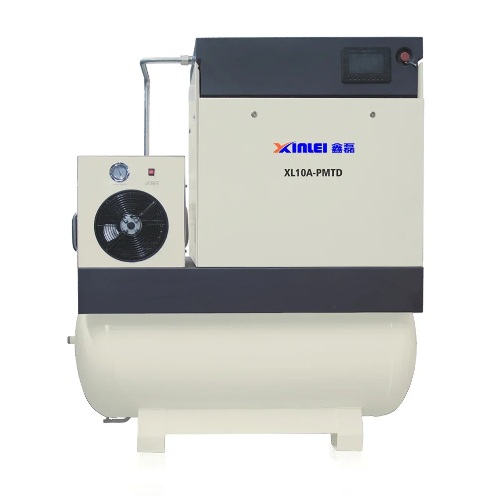 XINLEI Permanent Magnet Variable speed Industrial Screw Air Compressor for with Dryer and Tank