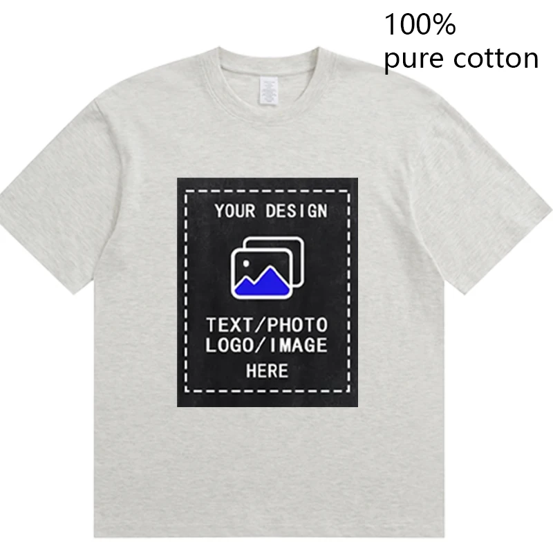 Dubbelzijdig op maat bedrukt DIY gepersonaliseerd op maat gemaakt 220G dik T-shirt voor teamuniformen en aanpassing van werkkleding