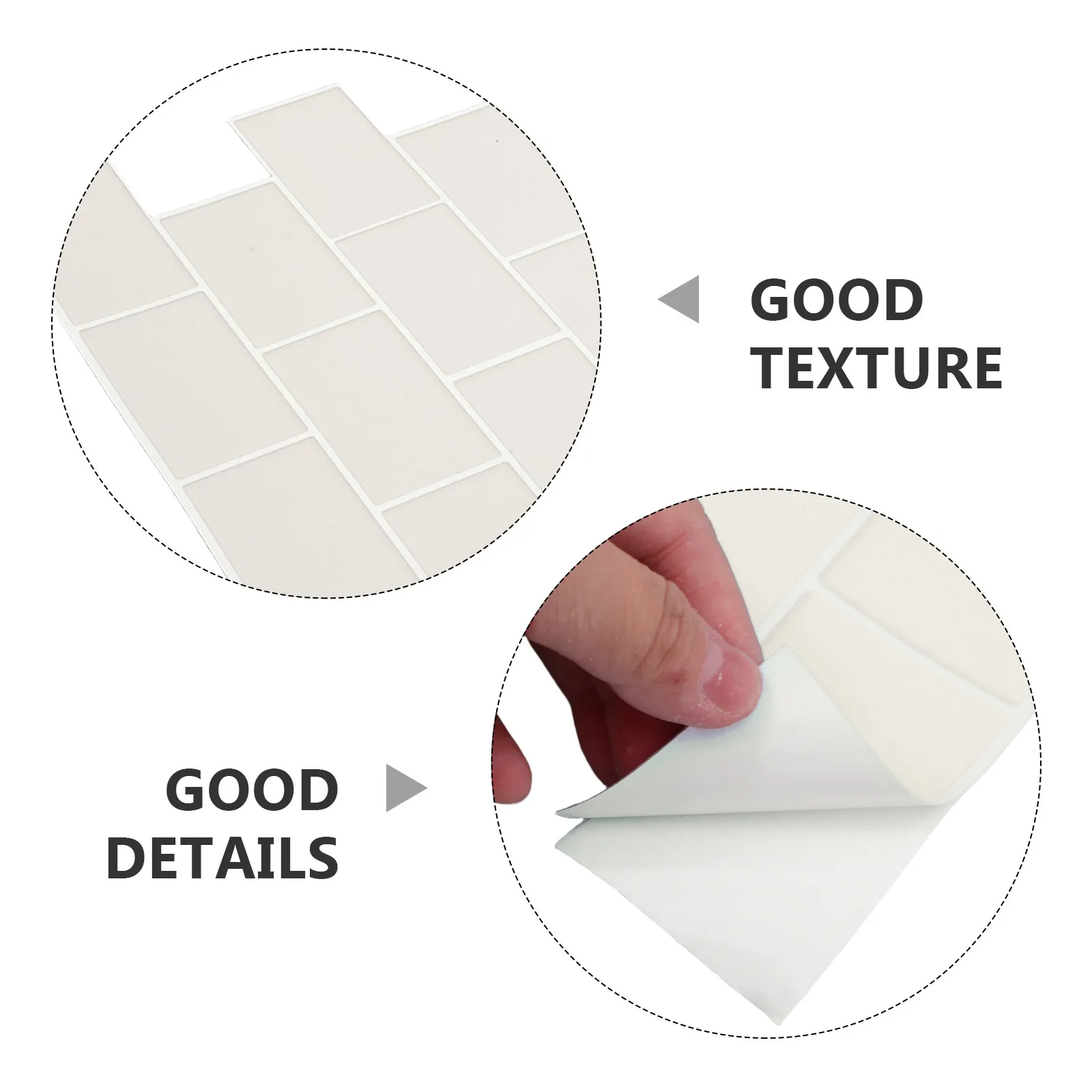 6Pcs 30x30cm Waterproof Peel and Stick Tile Stickers PVC Self Adhesive for Kitchen Splashback Bathroom Walls Decorative Retro