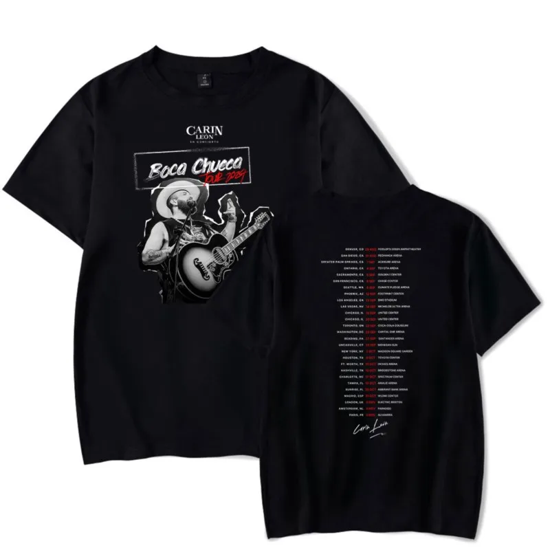 Carin Leon Boca Chueca Tour T-Shirt Merch Women/Men Unisex Summer Hiphop O-neck Short Sleeve Tshirt Streetwear