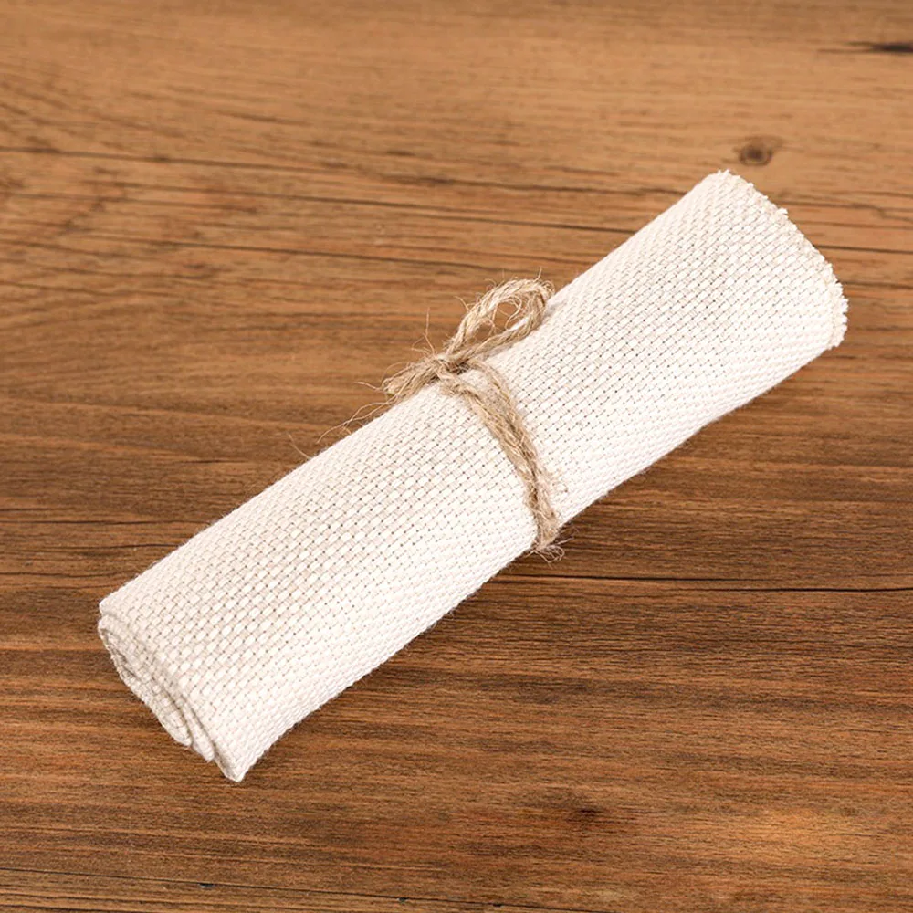 DIY Embroidery Needlework Cloth Cotton linen Fabric Punch Needle Work Handmade Tufted Garment Home Carpet Art Crafts Decorative