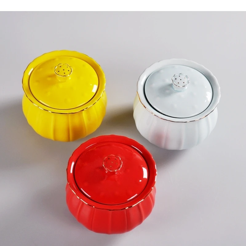

Ceramic Tea Cans Coffee Storage Tanks Sealed Sugar Jars Home Teaware Containers Snack Candy Jar with Lid