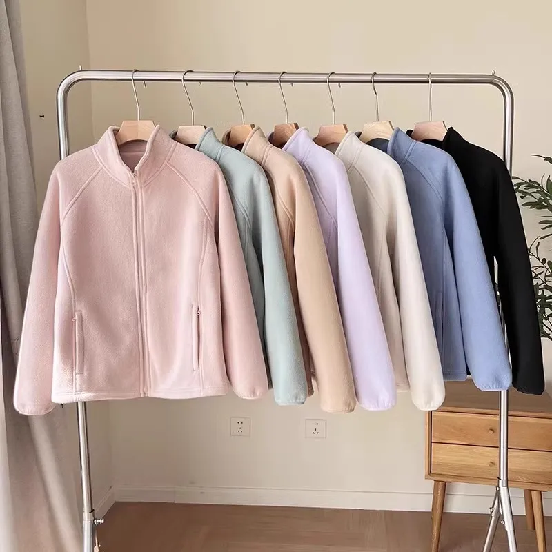 

Double-Sided Fleece Jacket Women's Thick Warm Stand Collar Oversized Jacket Autumn Winter New Style Sweet Japanese Style Coat