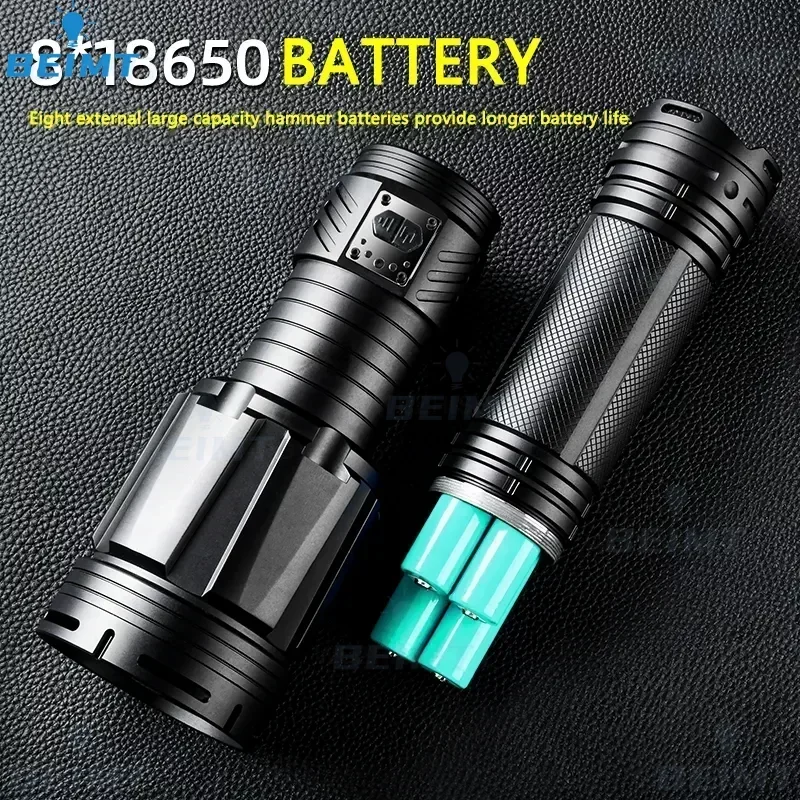 15000LM XHP360 High Power Led Flashlight Powerful Tactical Torch Rechargeable Super Long Range Outdoor Emergency Camping Lantern