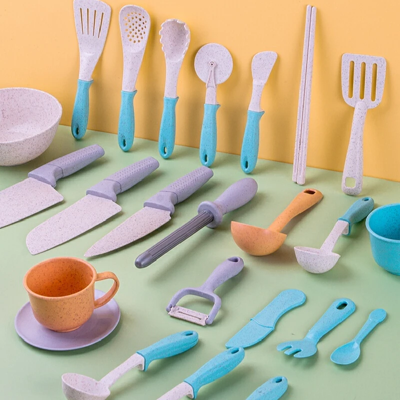 Set di giocattoli da cucina per bambini, mini utensili da cucina interattivi per genitori e figli, per ragazzi e ragazze, fai finta di mangiare