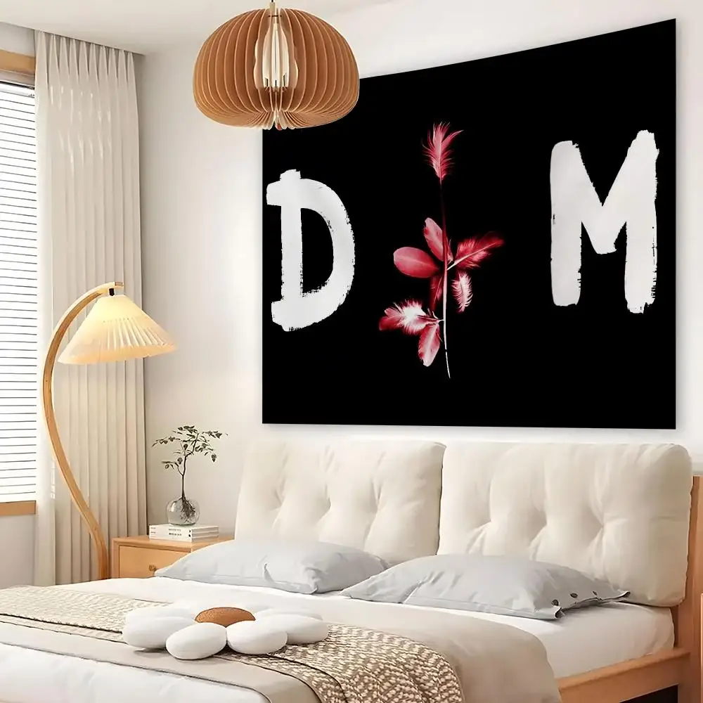 D-Depeche Mode Band Party Tapestry Custom Living Bedroom Party Dormitory Interior Wall Bohemian Decoration Attached Clip