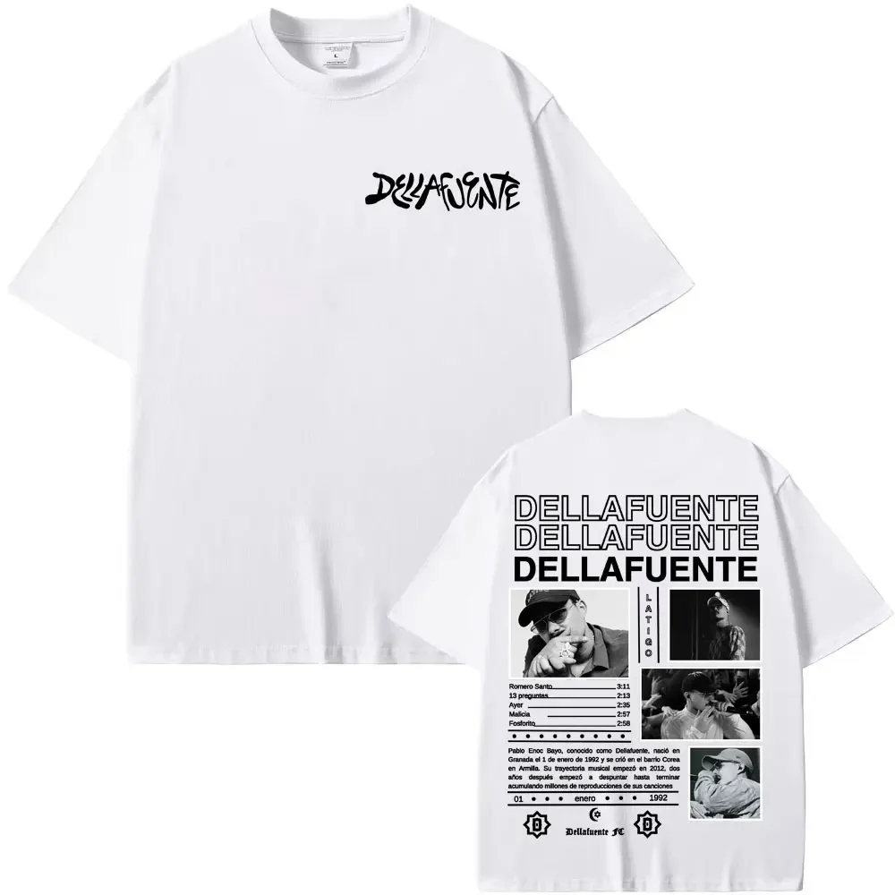 Camisetas de rapero Dellafuente para hombre y mujer, camiseta gótica Harajuku de Hip Hop Punk, camiseta informal de moda, nuevo álbum 2025 Tour