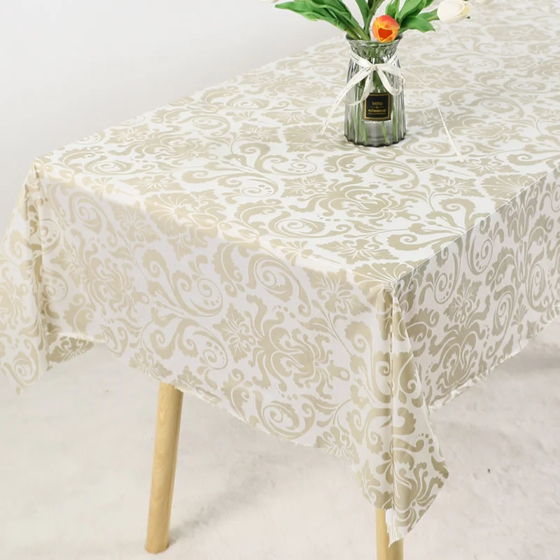 10 disposable tablecloths Round table tablecloths European style tablecloths Thickened plastic household hotel square