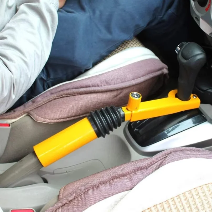 Car Steering Wheel Lock with Adjustable Handbrake Gear Shift Lock Car Safety Anti-Theft Lock Gear Shift