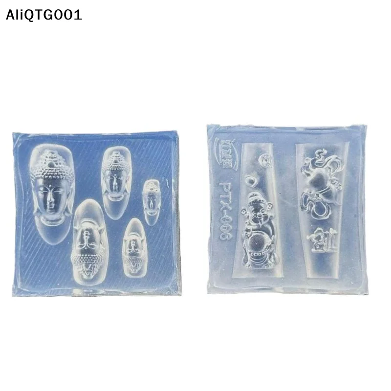 

3D Acrylic Mold Buddha Head God of Wealth Nail Art DIY Silicone Manicure Decoration Template for Nail Charm
