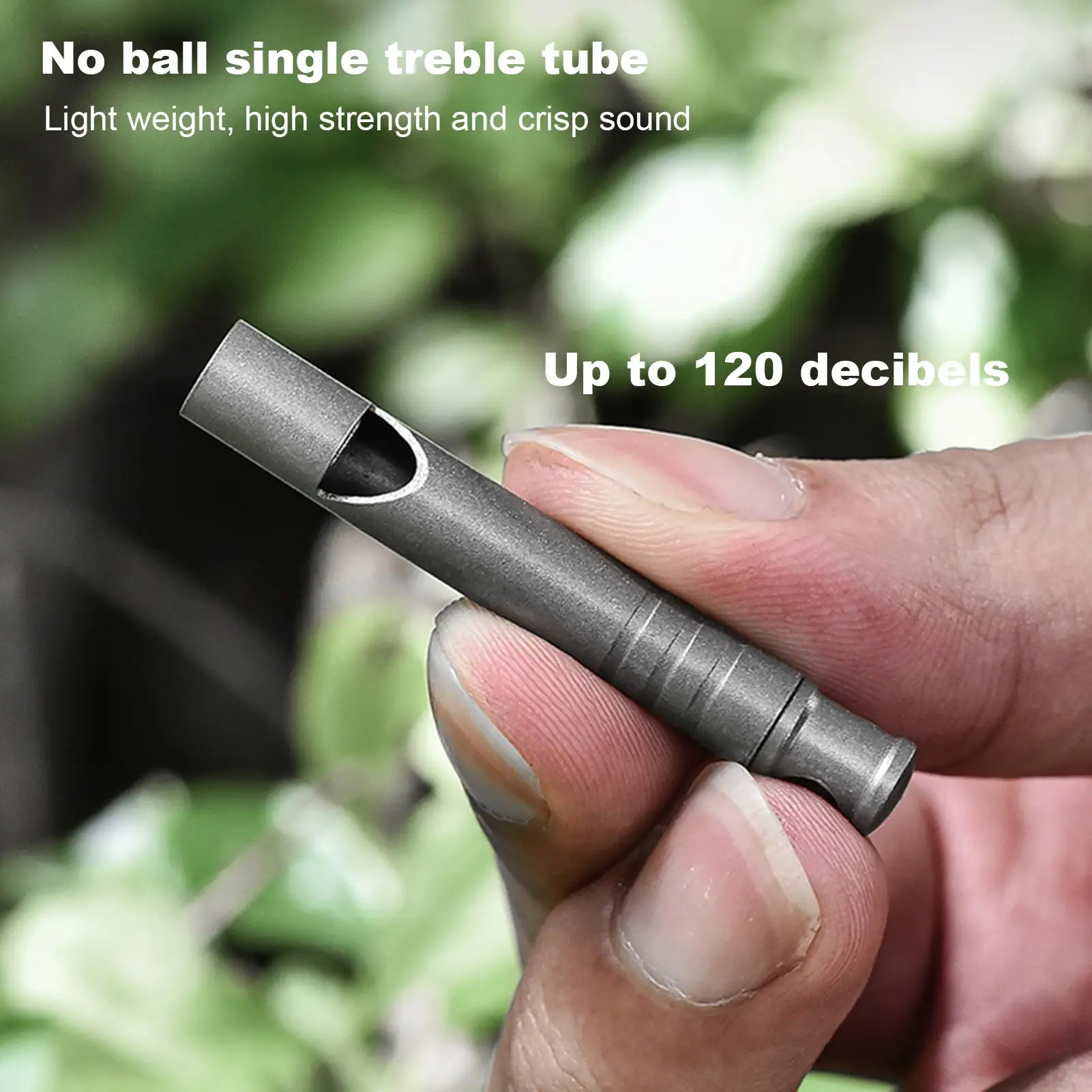 سبائك التيتانيوم صفارة إنقاذ بصوت عال صافرة طوارئ المهنية الإنقاذ والعتاد المفاتيح للتخييم والمشي لمسافات طويلة وصيد القوارب #5