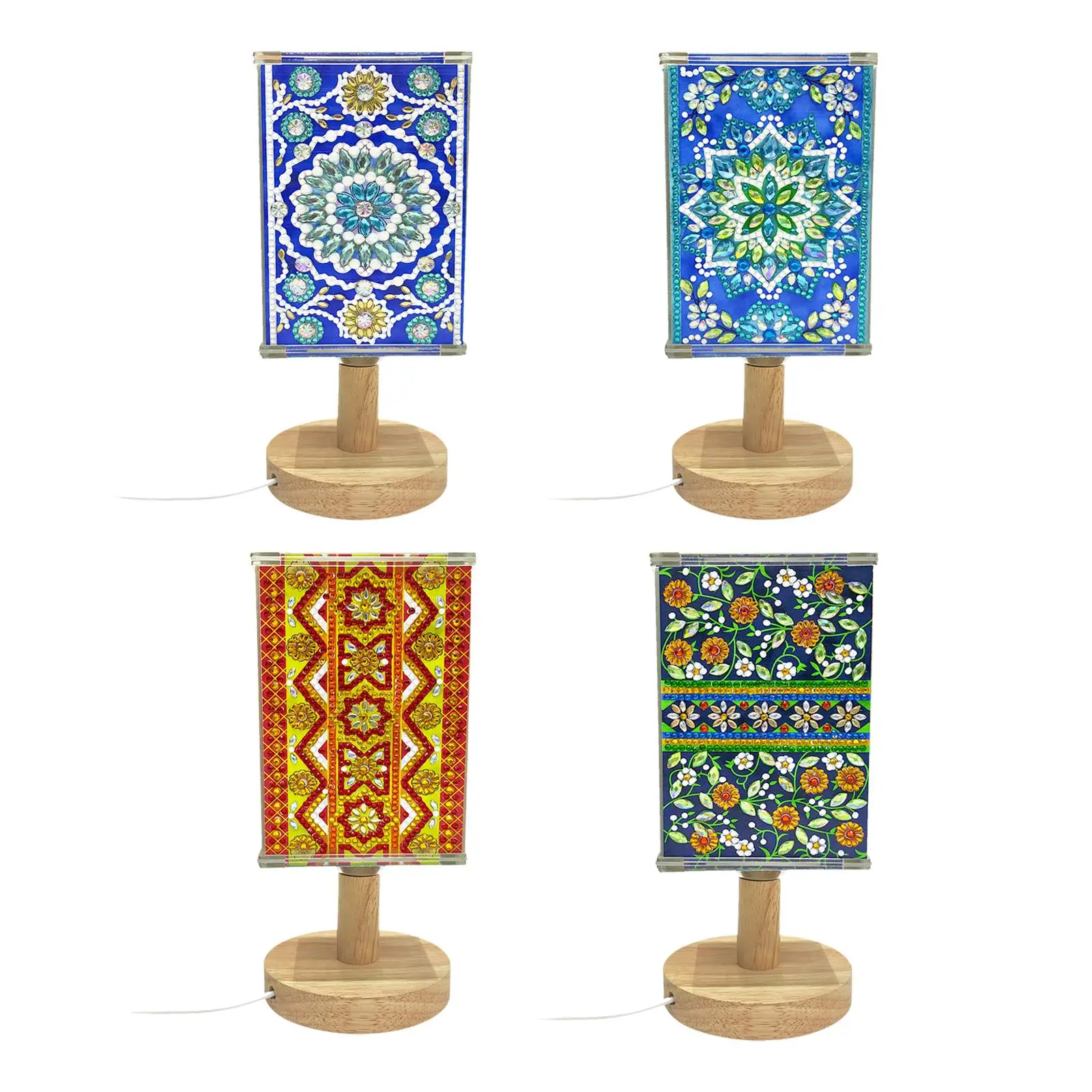 DIY diamond lamp, small bedside lamp, modern make your own night light, crafts,