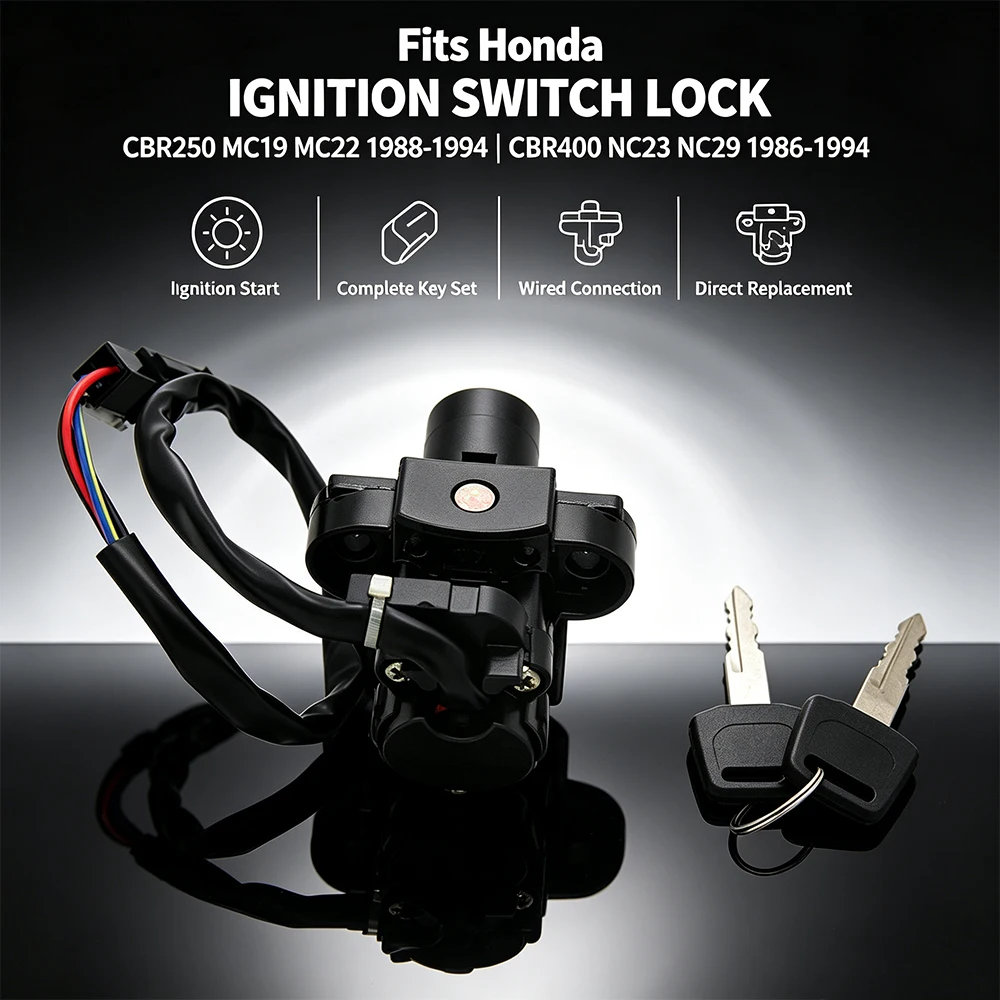 Motorcycle Ignition Keys Switch Locks For Honda CBR600 CBR900 VTR250 MC33 CBR1100XX NX500 NX650 Dominator VFR750F RC36 VFR800Fi