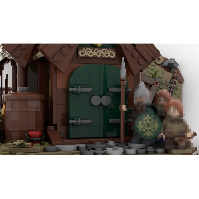 1421pcs แหวนภาพยนตร์ Serie UCS Rohan Warrior House Building Block ASSEMBLY อิฐ DIY ของเล่นสถาปัตยกรรมคอลเลกชัน MOC- 138080