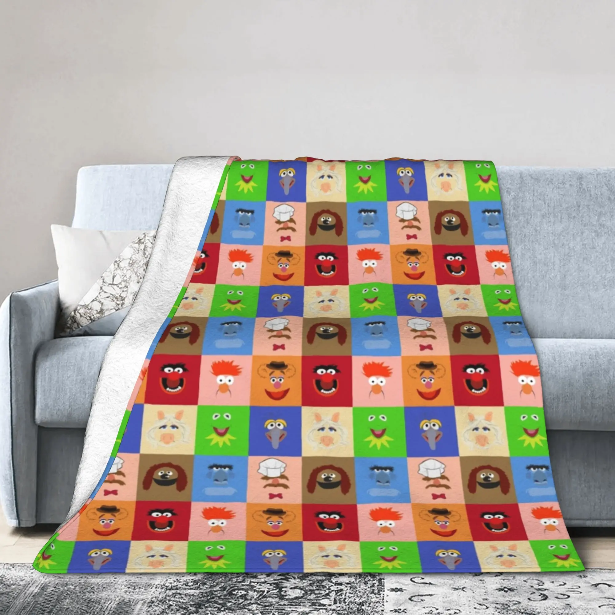 Sesames Streets  Blanket Cover Funny Face Flannel Throw Blankets Airplane Travel Decoration Ultra-Soft Warm Bedsprea,
